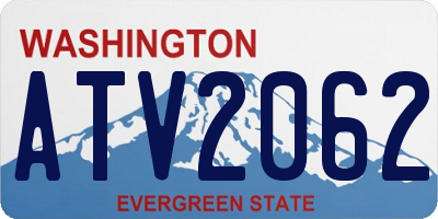 WA license plate ATV2062