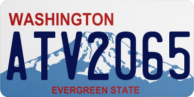 WA license plate ATV2065