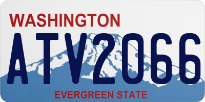 WA license plate ATV2066