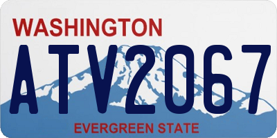 WA license plate ATV2067