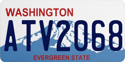 WA license plate ATV2068