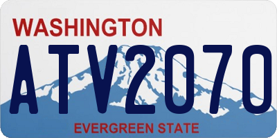 WA license plate ATV2070