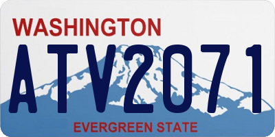 WA license plate ATV2071