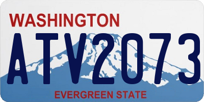 WA license plate ATV2073