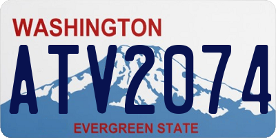 WA license plate ATV2074