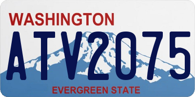 WA license plate ATV2075