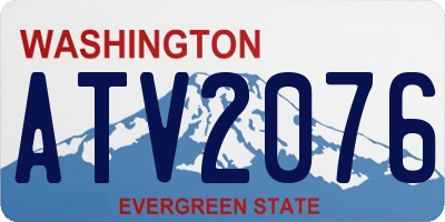 WA license plate ATV2076