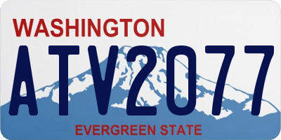 WA license plate ATV2077