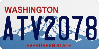 WA license plate ATV2078