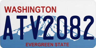WA license plate ATV2082