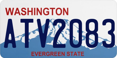 WA license plate ATV2083