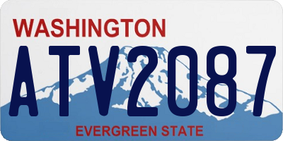 WA license plate ATV2087
