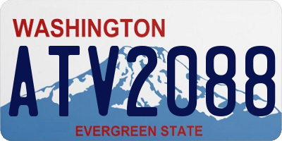 WA license plate ATV2088