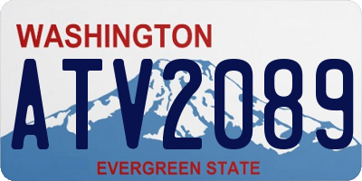 WA license plate ATV2089