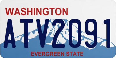 WA license plate ATV2091