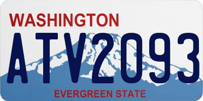 WA license plate ATV2093
