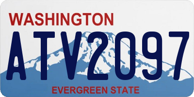 WA license plate ATV2097