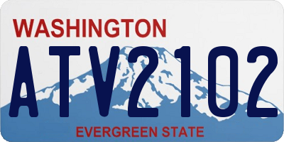 WA license plate ATV2102