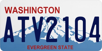 WA license plate ATV2104