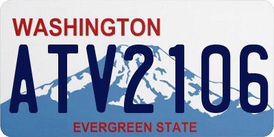 WA license plate ATV2106