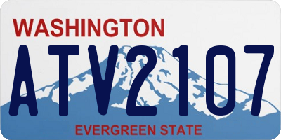 WA license plate ATV2107