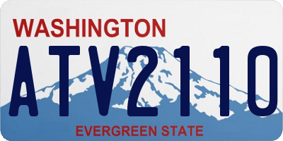 WA license plate ATV2110