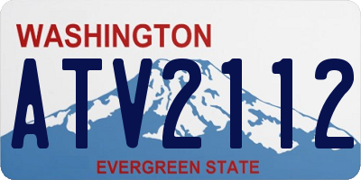 WA license plate ATV2112