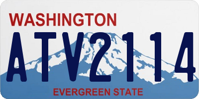 WA license plate ATV2114
