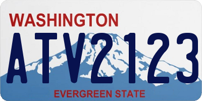 WA license plate ATV2123
