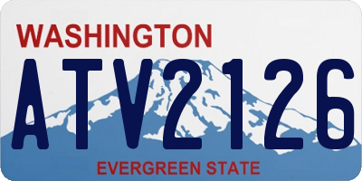WA license plate ATV2126