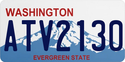WA license plate ATV2130