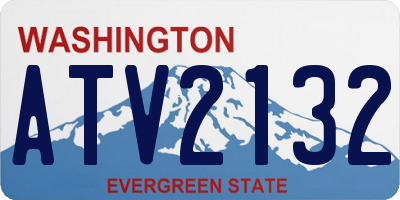 WA license plate ATV2132