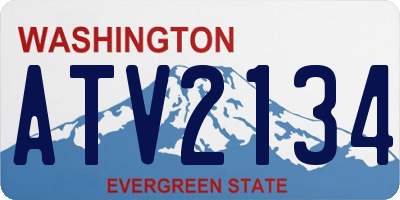 WA license plate ATV2134