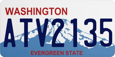 WA license plate ATV2135