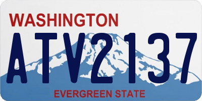 WA license plate ATV2137
