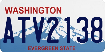 WA license plate ATV2138