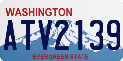 WA license plate ATV2139