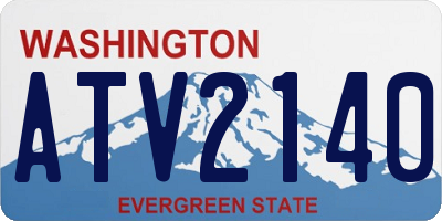 WA license plate ATV2140