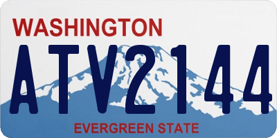 WA license plate ATV2144