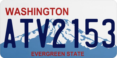 WA license plate ATV2153