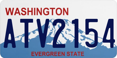 WA license plate ATV2154