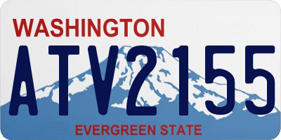 WA license plate ATV2155