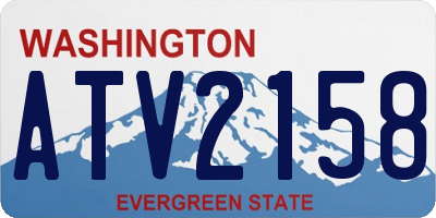 WA license plate ATV2158