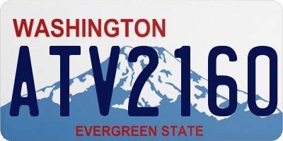 WA license plate ATV2160