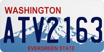 WA license plate ATV2163