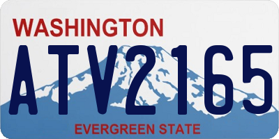 WA license plate ATV2165
