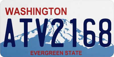 WA license plate ATV2168