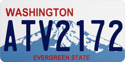 WA license plate ATV2172