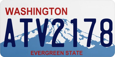 WA license plate ATV2178