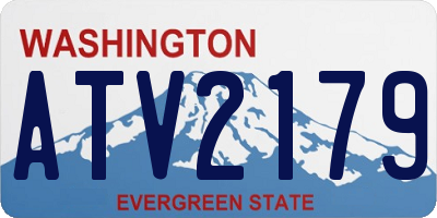 WA license plate ATV2179